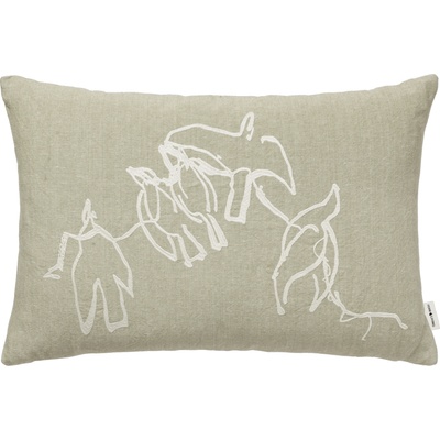 ferm LIVING Декоративна възглавница Vuelo 60 x 40 см сивкавозелена (1104270837)