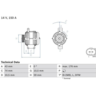 Alternátor BOSCH 0 986 047 910