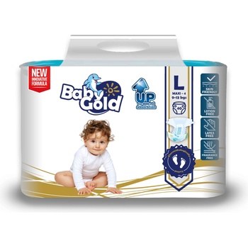 Baby Gold Бебешки златни панталони L 9-13kg Maxi 4 (40бр. ) (553012)