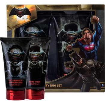 DC Comics Batman v Superman sprchový gel 150 ml + šampon & kondicionér 2v1 150 ml dárková sada