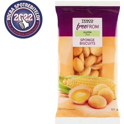 Tesco Free From Bezgluténové piškóty na báze kukuričnej múky 120 g
