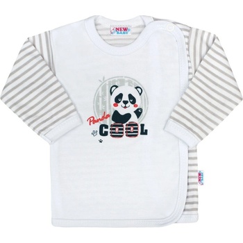 New Baby Dojčenská košieľka Panda Sivá