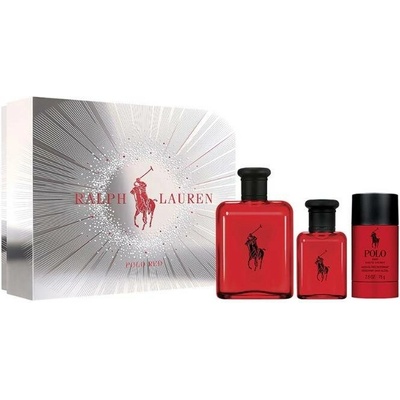 Ralph Lauren Polo Red - EDT 125 ml + EDT 40 ml + tuhý deodorant 75 ml