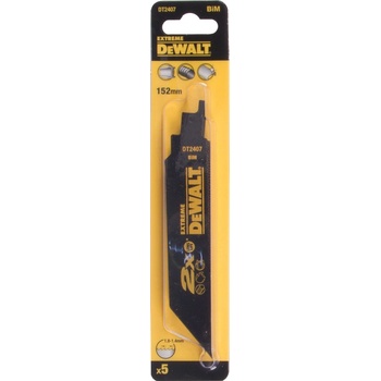 DeWALT DT2407 pilový list 152x1,8-1,4mm bimetalovýdo ocasky, ocel, 5ks
