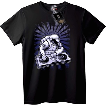 NOONEBRAND Тениска Астронавт ди джей - 4XL, Black