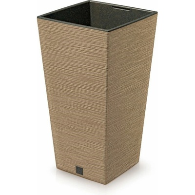 PROSPERPLAST Kvetináč FURU SQUARE ECO WOOD 39,5cm naturo