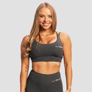 GymBeam Спортен сутиен BEAT Charcoal XL