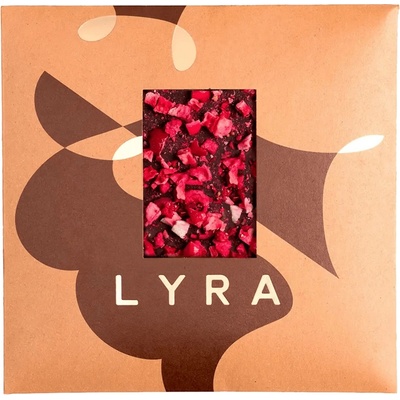 Čokoládovna Lyra LYRA PREMIUM DARK JAHODA BRUSINKA hořká s lyofilizovaným ovocem 80 g