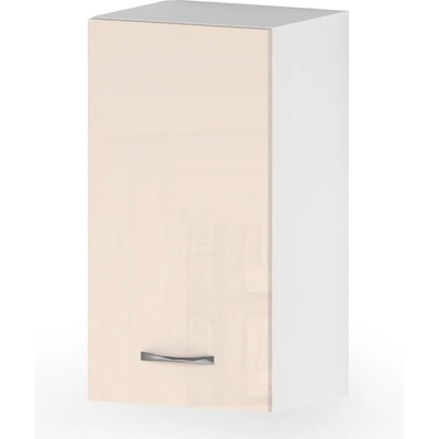 Голд - Аполо Горен кухненски шкаф с 1 врата и рафт Алис g60 35 см крем гланц