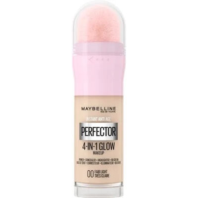 Maybelline Instant Anti-Age Perfector 4-In-1 Glow озаряващ течен фон дьо тен с гъба 20 ml нюанс 00 Fair