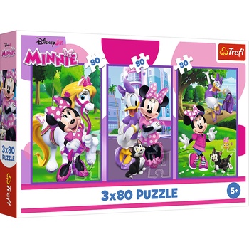 Trefl - Puzzle 3x80 Minnie and friends - 40 - 99 piese