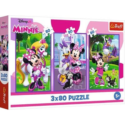 Trefl - Puzzle 3x80 Minnie and friends - 40 - 99 piese