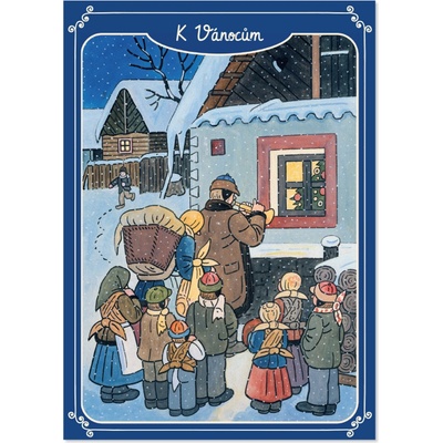 Albi Vánoční hrací přání Josef Lada - Štěstí, zdraví, pokoj svatý – Zboží Dáma