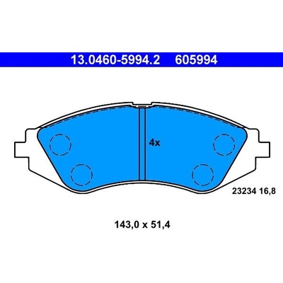 Sada brzdových destiček ATE 13.0460-5994 (AT 605994)