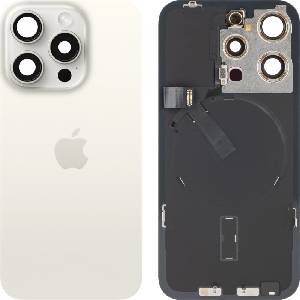 Apple Оригинален резервен заден капак - Apple iPhone 15 Pro Backcover White Titanium (335110)