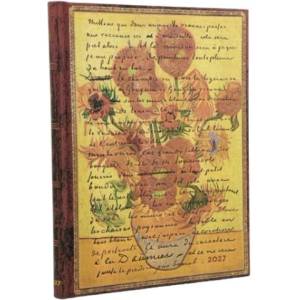 2027 Van Gogh, Sunflowers (Embellished Manuscripts Collection) Ultra 12-Month Hardcover Dayplanner (Elastic Band Closure) Horizontal (ISBN: 9780349719689)