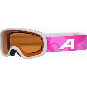 Alpina Детска скиорска маска Alpina Piney 2.0 white/pink matt