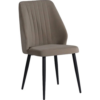 ЕВРОМАР Трапезен стол riva светлокафяв / черен