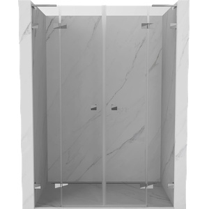 Mexen Lunar L Двойна душ кабина с врати 160 см, прозрачна, хром - 834DL-160-000-01-00 (834DL-160-000-01-00)
