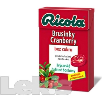 RICOLA Brusinky - Cranberry 40 g bez cukru