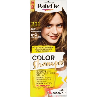 Palette Color Shampoo farba na vlasy 6-0 231 Svetlohnedý 50 ml