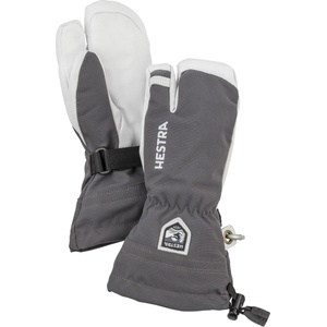Hestra Детски ръкавици Hestra Kid's Army Leather Heli Ski 3 Finger Gloves - Grey - размер 5 (EU) (202-1166-0413)
