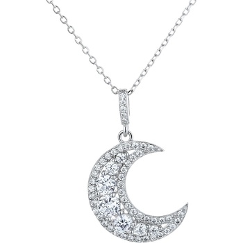 DELIS Медальон от сребро 925, jw1283, с родиево покритие, модел половин луна (jw1283)