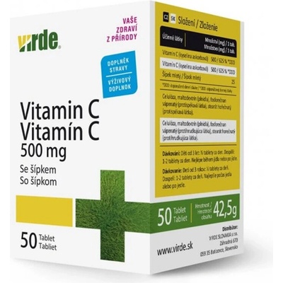 VIRDE Витамин C 500 mg + шипка 50 таблетки | Virde (RE_352334 (DSN171) VIRDE)