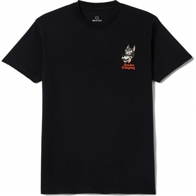 Brixton tričko Dawg S/S Stt Black Worn Wash
