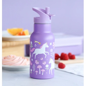 A Little Lovely Company : Бутилка от неръждаема стомана със сламка: Unicorn Dreams - 350мл (DBSSUD77)