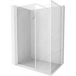 Mexen Kioto-XF душ кабина Walk-in с рамка 150 x 120 см, прозрачна 10 мм, бяла - 800-150-202-04-20-120-XF (800-150-202-04-20-120-XF)
