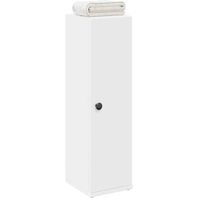 vidaXL Шкаф за баня с държач за ролки, бял, 20, 5x22x72 см (858515)