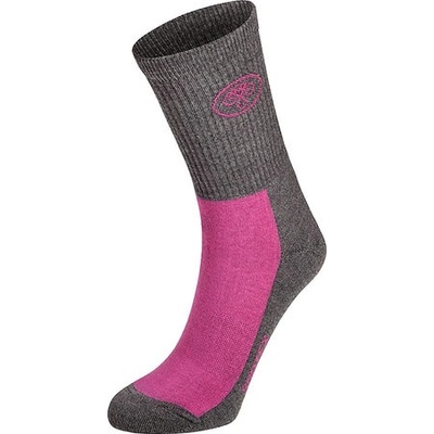 Surtex volný lem pro dospělé 75% merinové vlny růžová/šedá