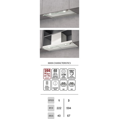 Lino COMPACT OPTIMUM Wh 60 Аспиратор за пълно вграждане 60 см (COMPACT OPTIM)
