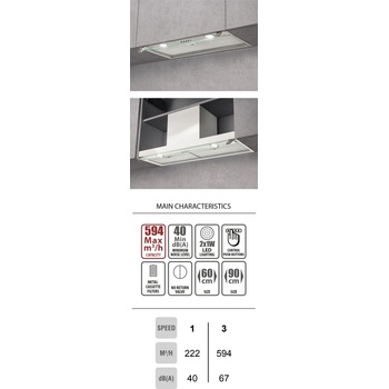 Lino COMPACT OPTIMUM Wh 60 Аспиратор за пълно вграждане 60 см (COMPACT OPTIM)