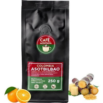 Café Montaña Colombia Asotbilbao mletá Filtrovaná káva 250 g