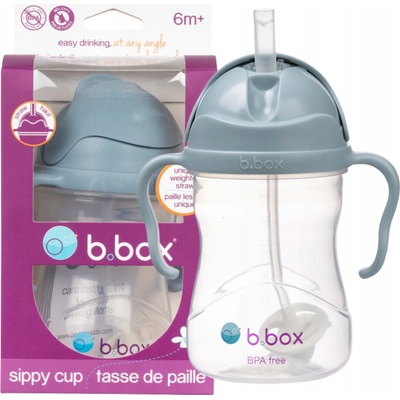 b.box hrnček so slamkou 240 ml modrá