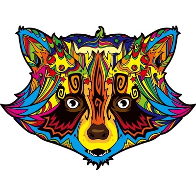 IZMAEL Drevené Color Raccoon/S 96 dielov