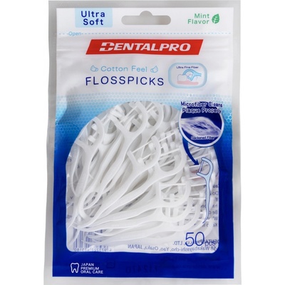 DentalPro Flosspicks Mint párátko se zubní nití 50 ks – Zboží Dáma