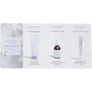 Mary&May Brightening Line 3 Step (Cleansing Foam 1.5г + Serum 1.5г + Eye Cream 1.5г) (sample) - Блестяща линия за кожа, 3 стъпки 4.5г (проба)