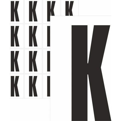 Písmena samolepící černá K samolepící vinylová fólie velikost znaku 300 mm – Zboží Dáma