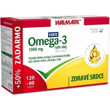 Walmark Omega-3 rybí olej Forte 1000 mg 180 toboliek
