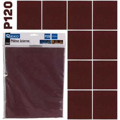 Brusné plátno Geko 230×280 mm P120 - 10 ks pro profesionální dokončovací práce