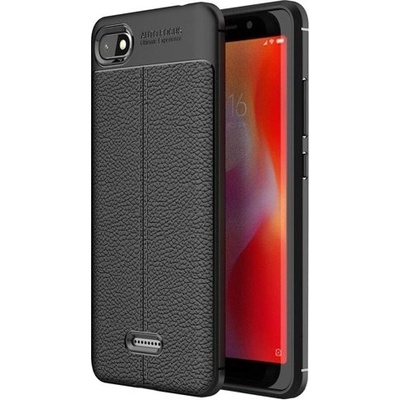 Pouzdro Litchi Pattern Flexibilní TPU Xiaomi Mi A2 Lite / Xiaomi Redmi 6 Pro černé