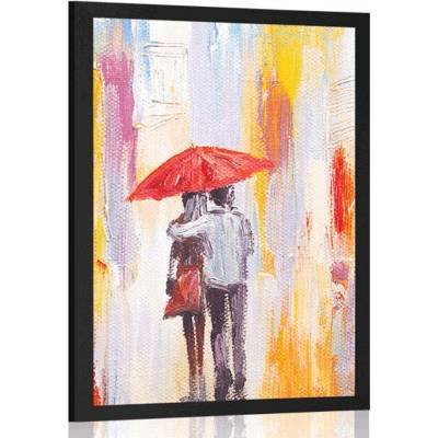 Plakát procházka v dešti - 40x60 silver