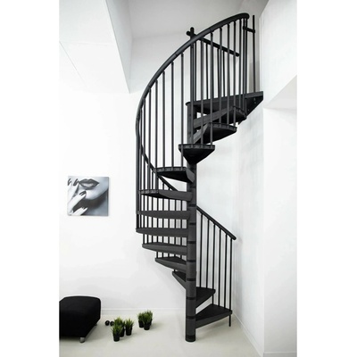 Minka STAIRS Kovové točité schodisko Rondo Color antracitové pr. 120 cm