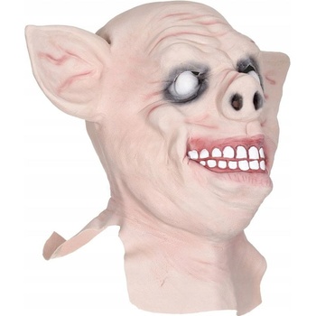 Korbi Profesionálna latexová maska Psycho Pig Halloween