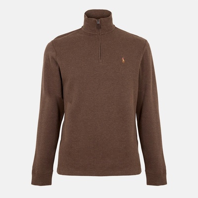 Ralph Lauren Поларена блуза Polo Ralph Lauren Estate Fleece Quarter Zip Sweater - Nutmeg Brown