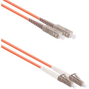 DeTech Оптичен пач кабел DeTech, SC-LC, UPC, Multimode, Duplex, 10m, Orange - 18340 (DE-18340)
