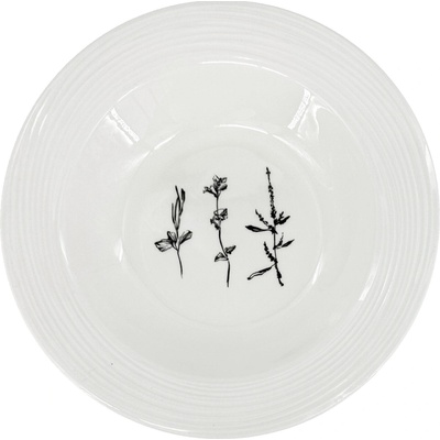 by inspire Porcelánový polévkový talíř Croft Wild 23cm bílá/černá
